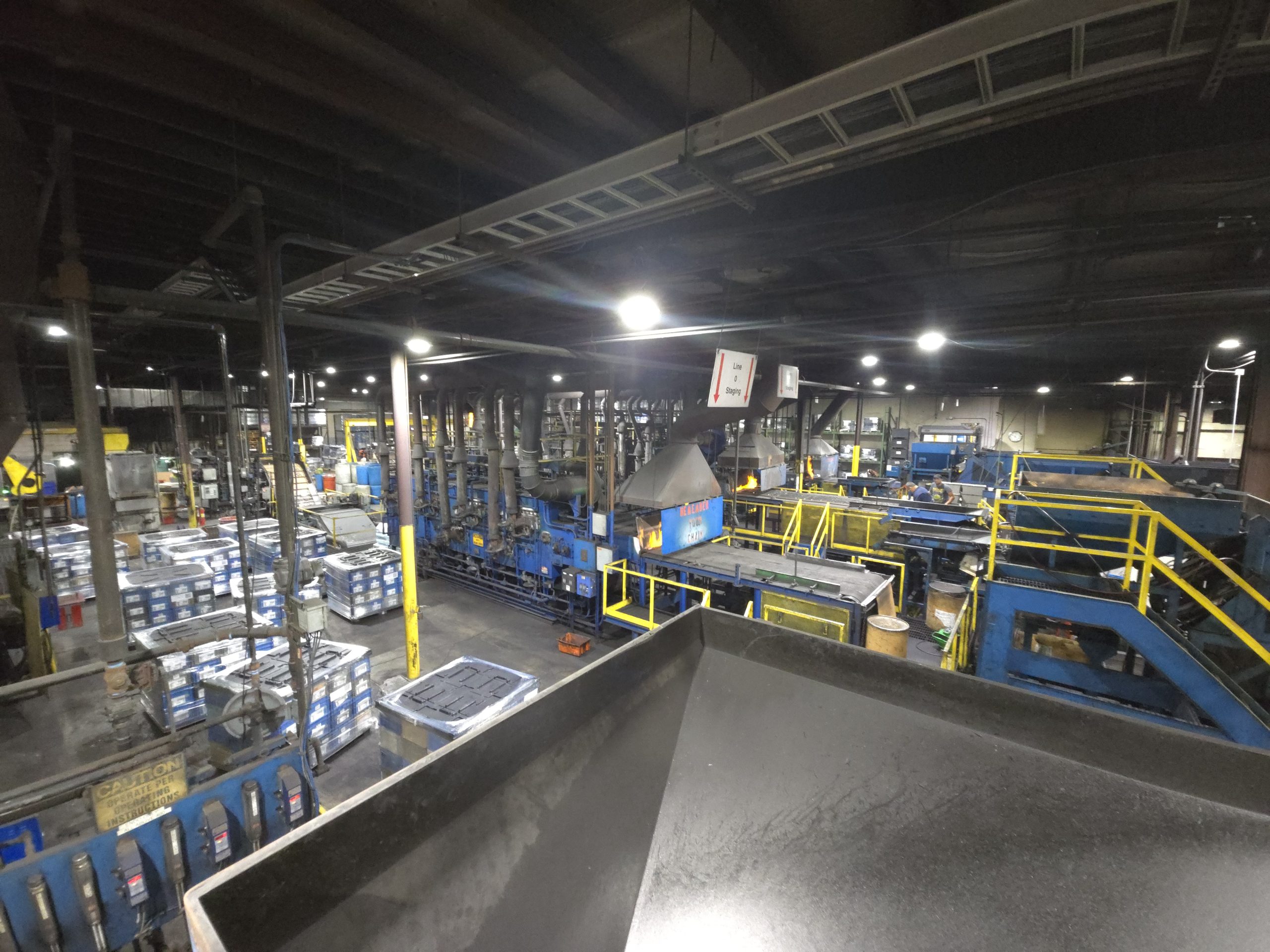 Austempering furnace line on HTI's shop floor in Logansport, Indiana